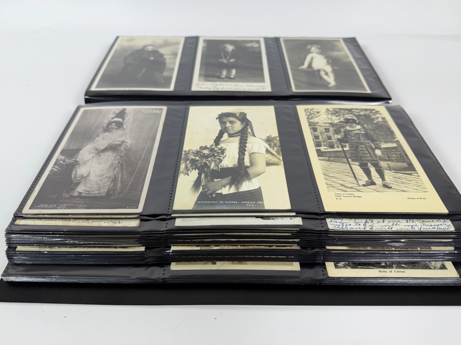 Collection Of (330) Vintage Black & White Postcards Mainly Portrait Postcards - See Photos [Photo 2]