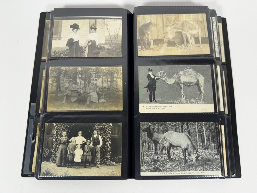 Collection Of (330) Vintage Black & White Postcards Mainly Portrait Postcards - See Photos [Photo 28]