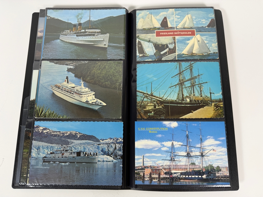 Collection Of (100) Vintage Postcards Of Trains, Ships, Aerial Tramways & Cars - See Photos [Photo 16]