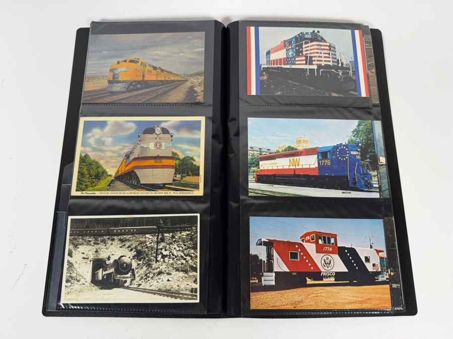 Collection Of (100) Vintage Postcards Of Trains, Ships, Aerial Tramways & Cars - See Photos [Photo 10]