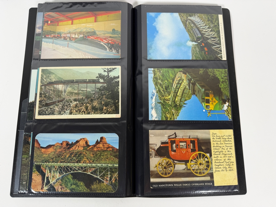 Collection Of (100) Vintage Postcards Of Trains, Ships, Aerial Tramways & Cars - See Photos [Photo 13]