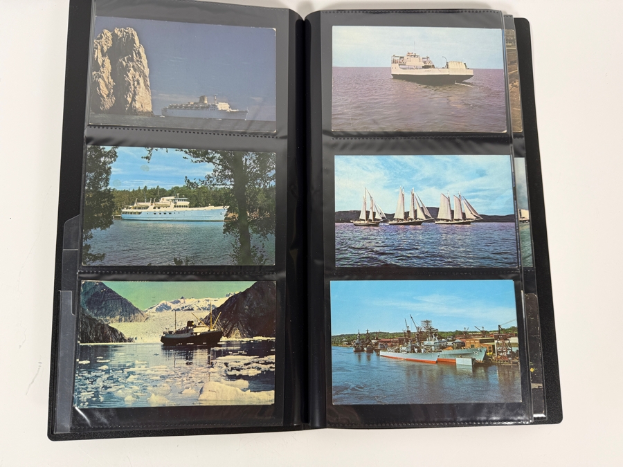 Collection Of (100) Vintage Postcards Of Trains, Ships, Aerial Tramways & Cars - See Photos [Photo 6]