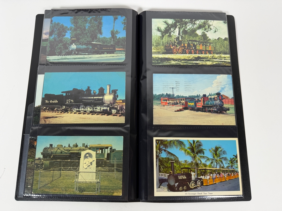Collection Of (100) Vintage Postcards Of Trains, Ships, Aerial Tramways & Cars - See Photos [Photo 12]