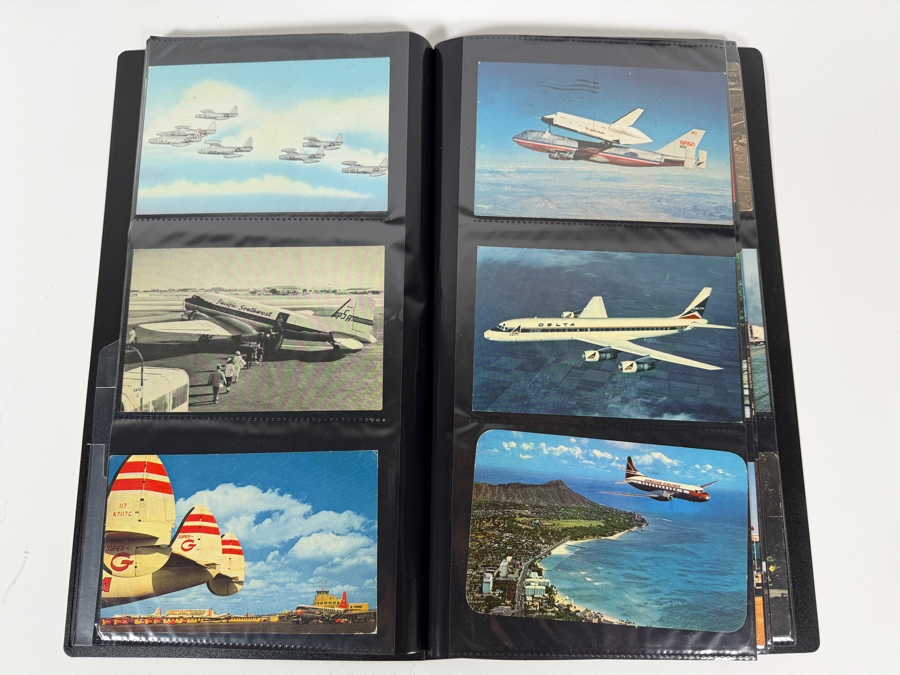 Collection Of (100) Vintage Postcards Of Trains, Ships, Aerial Tramways & Cars - See Photos [Photo 9]