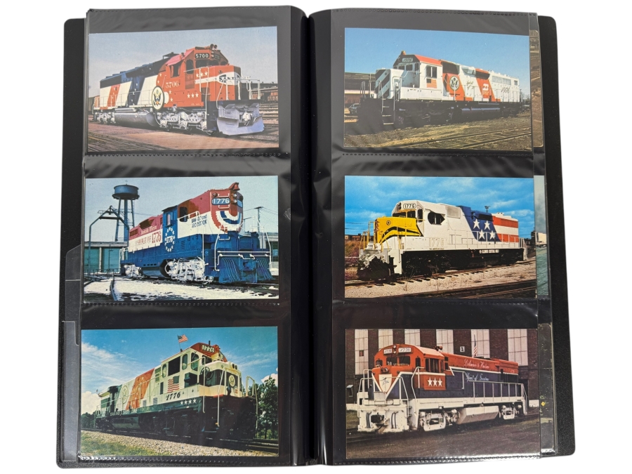 Collection Of (100) Vintage Postcards Of Trains, Ships, Aerial Tramways & Cars - See Photos