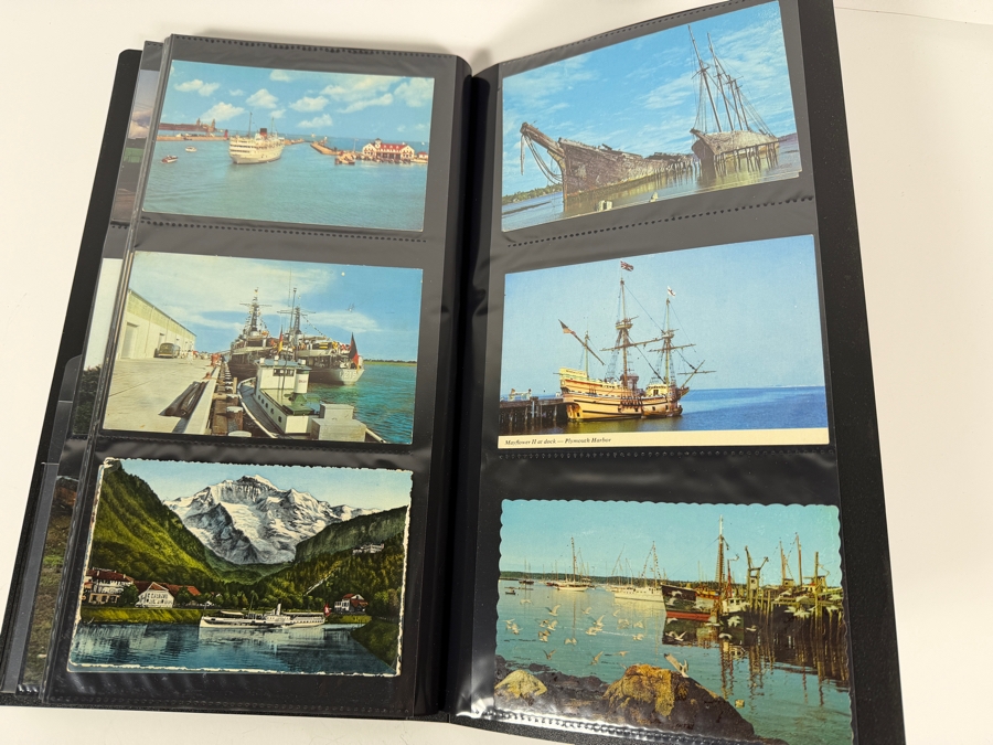 Collection Of (100) Vintage Postcards Of Trains, Ships, Aerial Tramways & Cars - See Photos [Photo 19]