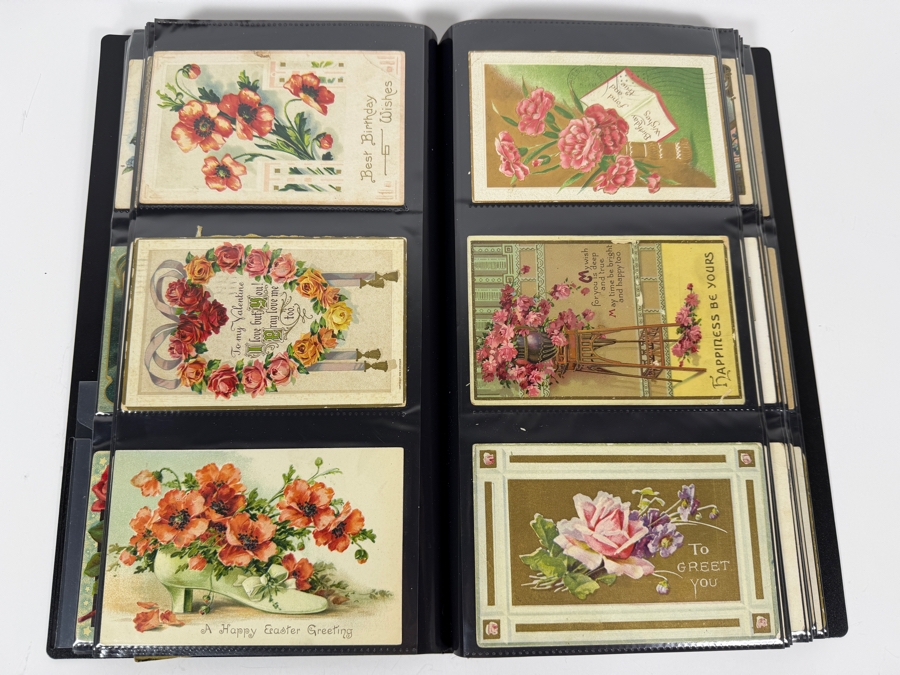 Collection Of (220) Vintage Postcards Including Christmas Postcards, Easter Postcards, Happy New Year Postcards, Happy Birthday Postcards And More - See Photos [Photo 18]