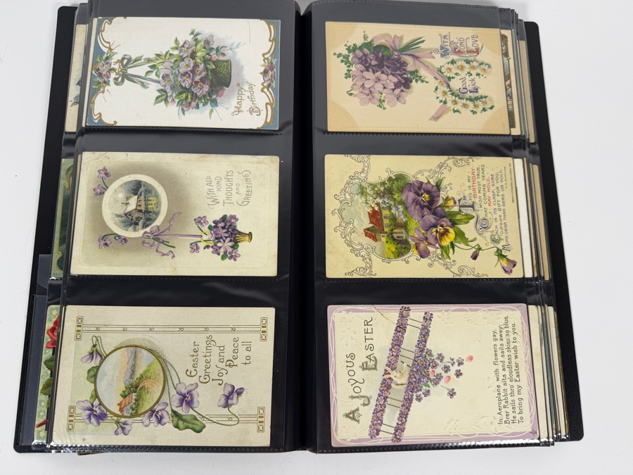 Collection Of (220) Vintage Postcards Including Christmas Postcards, Easter Postcards, Happy New Year Postcards, Happy Birthday Postcards And More - See Photos [Photo 22]