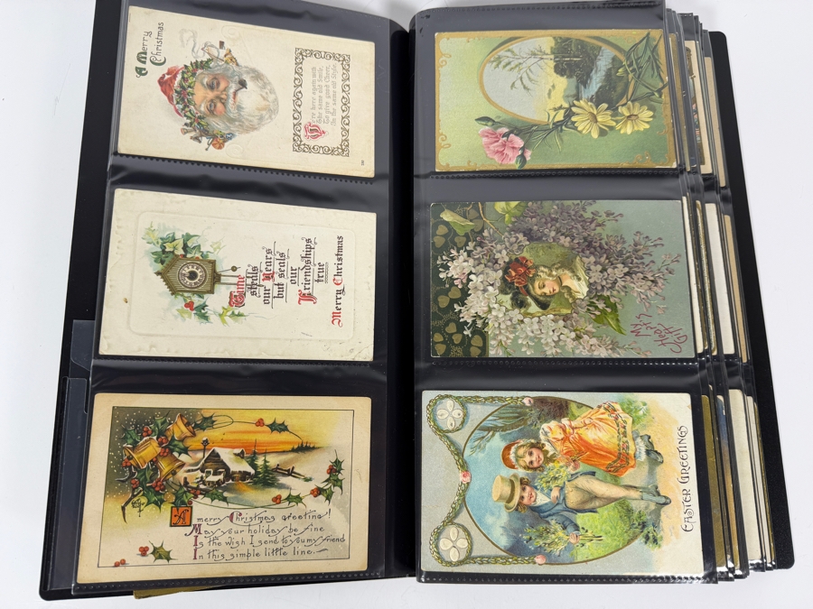Collection Of (220) Vintage Postcards Including Christmas Postcards, Easter Postcards, Happy New Year Postcards, Happy Birthday Postcards And More - See Photos [Photo 9]