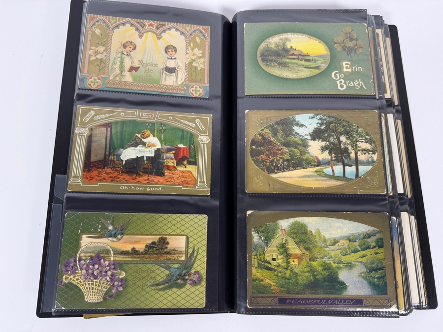 Collection Of (220) Vintage Postcards Including Christmas Postcards, Easter Postcards, Happy New Year Postcards, Happy Birthday Postcards And More - See Photos [Photo 12]