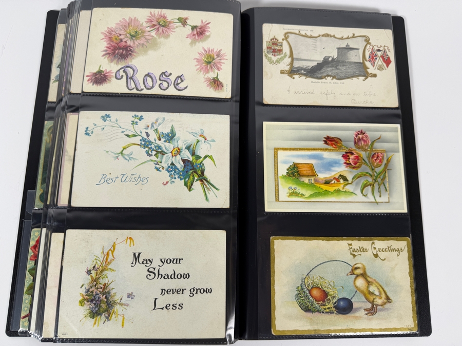 Collection Of (220) Vintage Postcards Including Christmas Postcards, Easter Postcards, Happy New Year Postcards, Happy Birthday Postcards And More - See Photos [Photo 34]