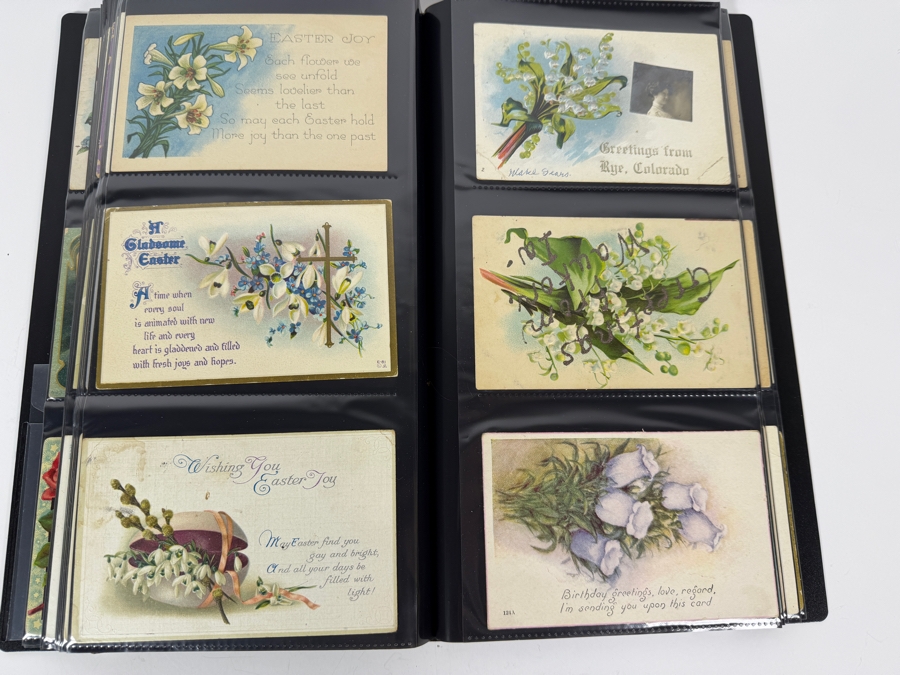 Collection Of (220) Vintage Postcards Including Christmas Postcards, Easter Postcards, Happy New Year Postcards, Happy Birthday Postcards And More - See Photos [Photo 30]