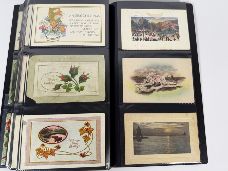 Collection Of (220) Vintage Postcards Including Christmas Postcards, Easter Postcards, Happy New Year Postcards, Happy Birthday Postcards And More - See Photos [Photo 35]