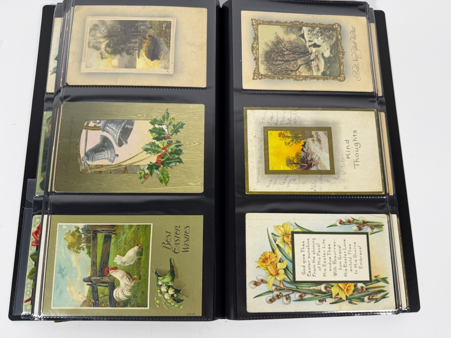 Collection Of (220) Vintage Postcards Including Christmas Postcards, Easter Postcards, Happy New Year Postcards, Happy Birthday Postcards And More - See Photos [Photo 27]