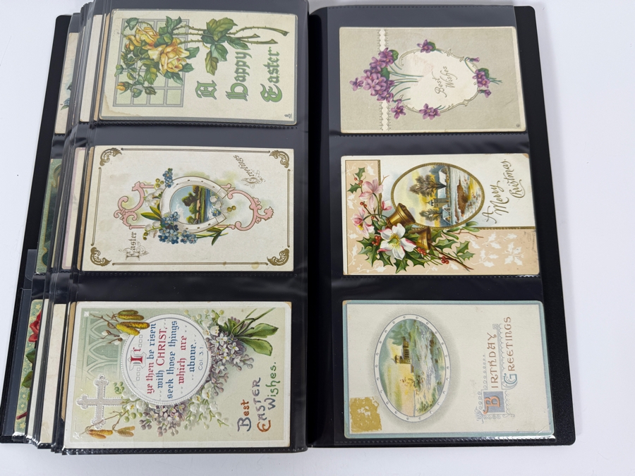 Collection Of (220) Vintage Postcards Including Christmas Postcards, Easter Postcards, Happy New Year Postcards, Happy Birthday Postcards And More - See Photos [Photo 37]