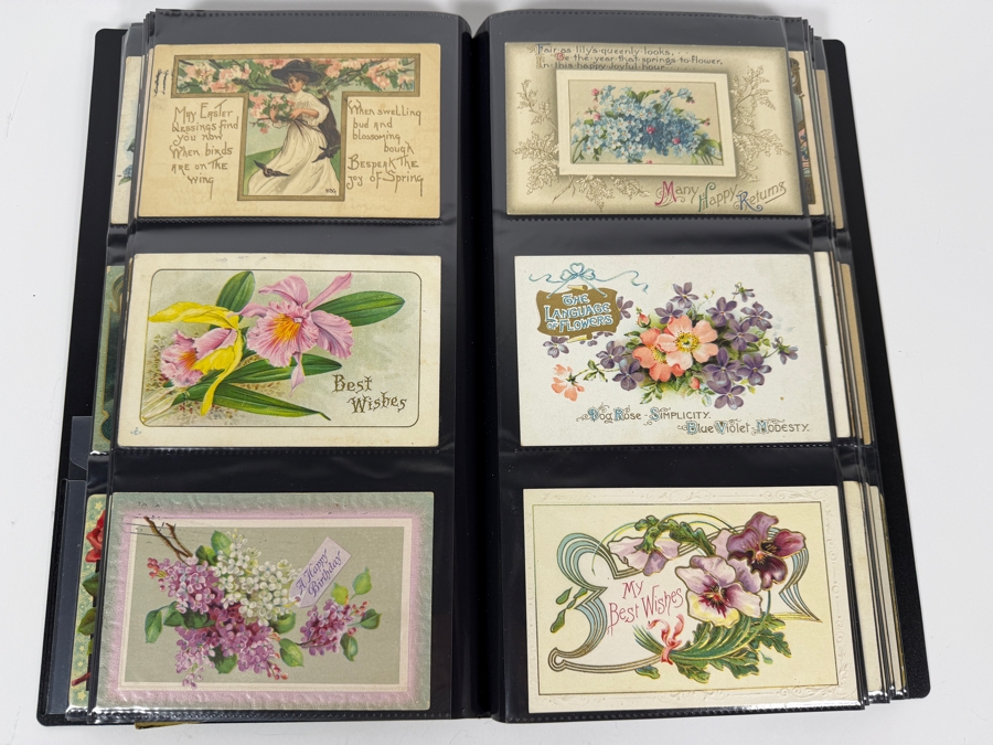 Collection Of (220) Vintage Postcards Including Christmas Postcards, Easter Postcards, Happy New Year Postcards, Happy Birthday Postcards And More - See Photos [Photo 19]