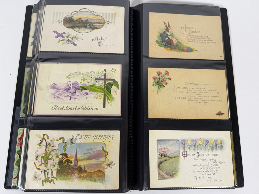 Collection Of (220) Vintage Postcards Including Christmas Postcards, Easter Postcards, Happy New Year Postcards, Happy Birthday Postcards And More - See Photos [Photo 33]