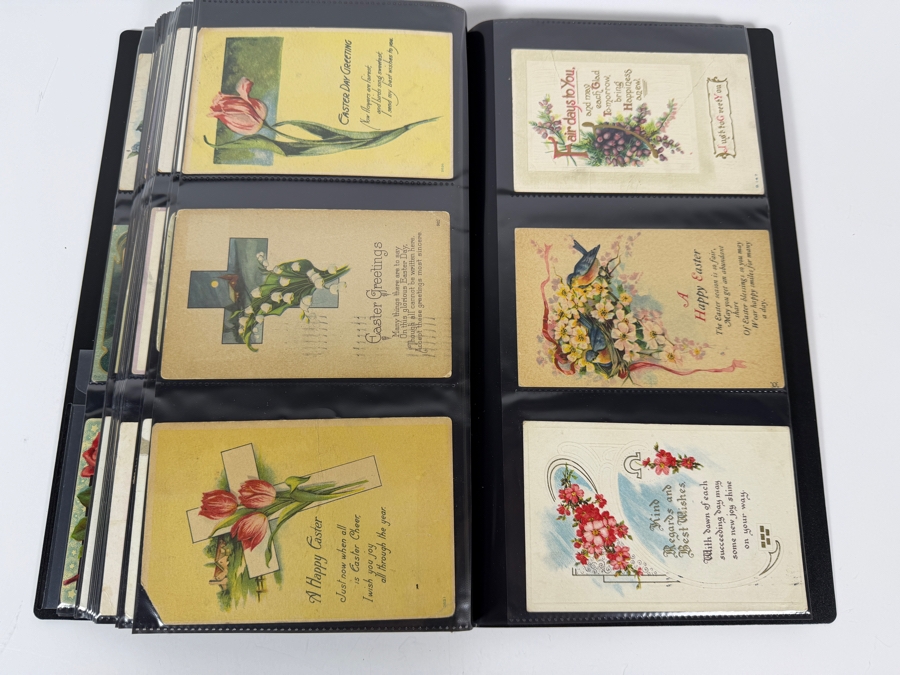 Collection Of (220) Vintage Postcards Including Christmas Postcards, Easter Postcards, Happy New Year Postcards, Happy Birthday Postcards And More - See Photos [Photo 36]