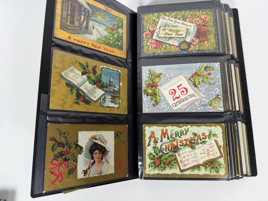 Collection Of (220) Vintage Postcards Including Christmas Postcards, Easter Postcards, Happy New Year Postcards, Happy Birthday Postcards And More - See Photos [Photo 3]