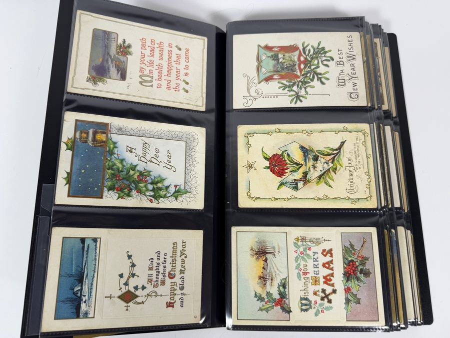 Collection Of (220) Vintage Postcards Including Christmas Postcards, Easter Postcards, Happy New Year Postcards, Happy Birthday Postcards And More - See Photos [Photo 8]
