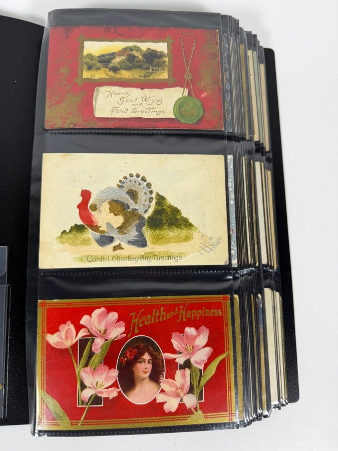 Collection Of (220) Vintage Postcards Including Christmas Postcards, Easter Postcards, Happy New Year Postcards, Happy Birthday Postcards And More - See Photos [Photo 2]