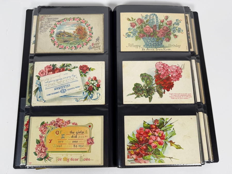Collection Of (220) Vintage Postcards Including Christmas Postcards, Easter Postcards, Happy New Year Postcards, Happy Birthday Postcards And More - See Photos [Photo 17]