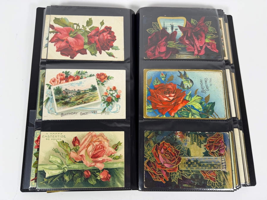 Collection Of (220) Vintage Postcards Including Christmas Postcards, Easter Postcards, Happy New Year Postcards, Happy Birthday Postcards And More - See Photos [Photo 14]