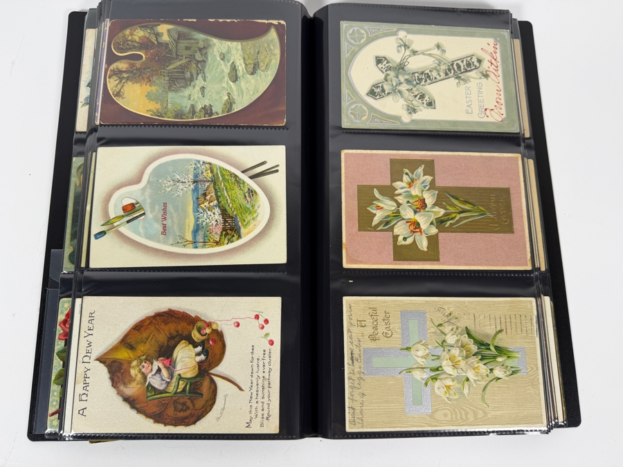 Collection Of (220) Vintage Postcards Including Christmas Postcards, Easter Postcards, Happy New Year Postcards, Happy Birthday Postcards And More - See Photos [Photo 24]