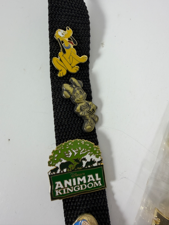 Collection Of Disney Trading Pins With Lanyard And New D23 Keychain [Photo 3]