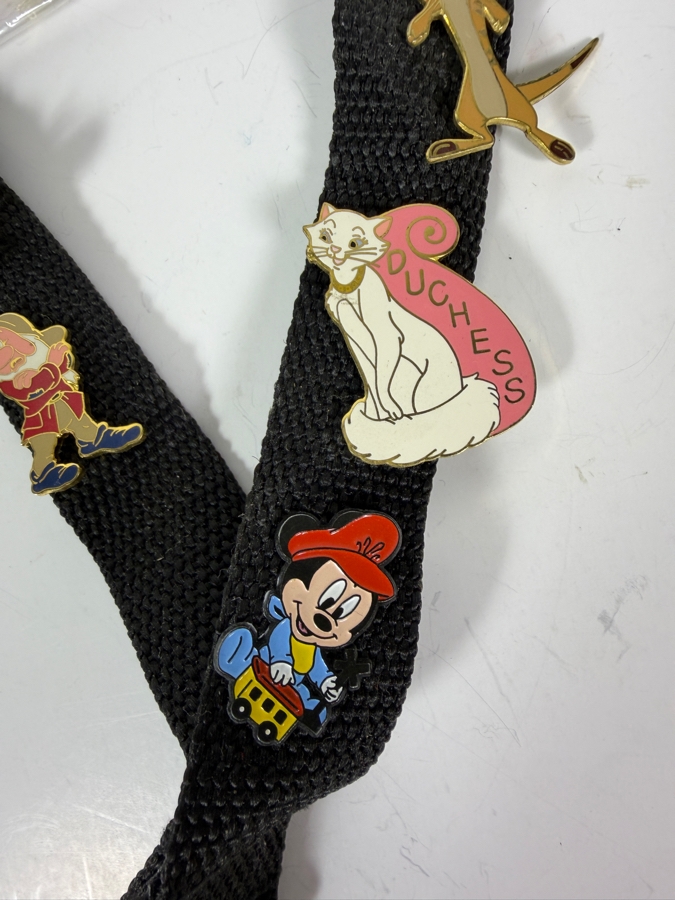 Collection Of Disney Trading Pins With Lanyard And New D23 Keychain [Photo 4]