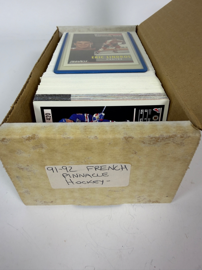 1991-92 French Pinnacle NHL Professional Hockey Trading Cards Including Eric Lindros & Mario Lemieux [Photo 3]