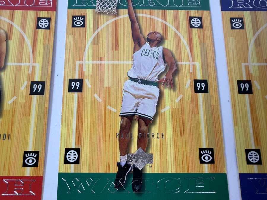 (6) 1998-99 Upper Deck Rookie Watch NBA Basketball Rookie Cards Including Paul Pierce And Antawn Jamison [Photo 3]