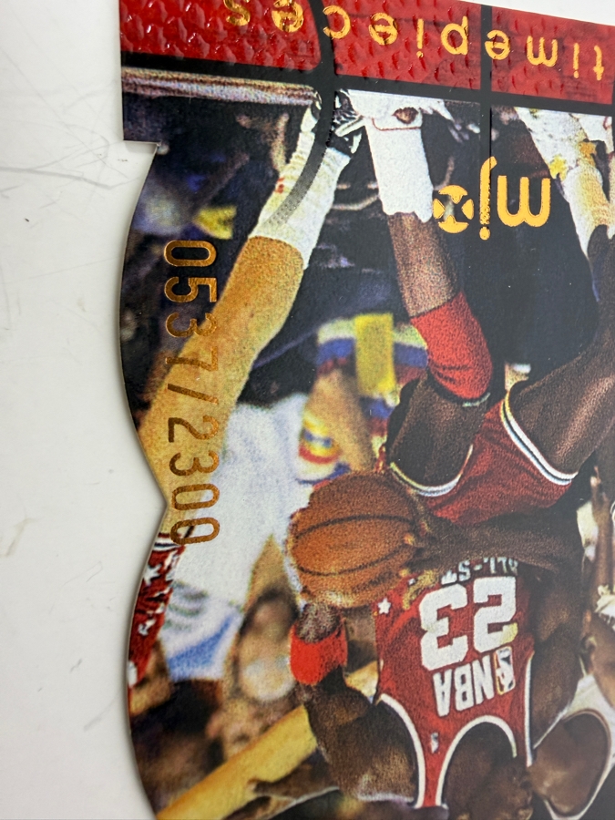 Limited Edition Die-cut 1998-99 Upper Deck MJx 'MJ Timepieces' #18 Michael Jordan NBA Basketball Trading Card [Photo 2]
