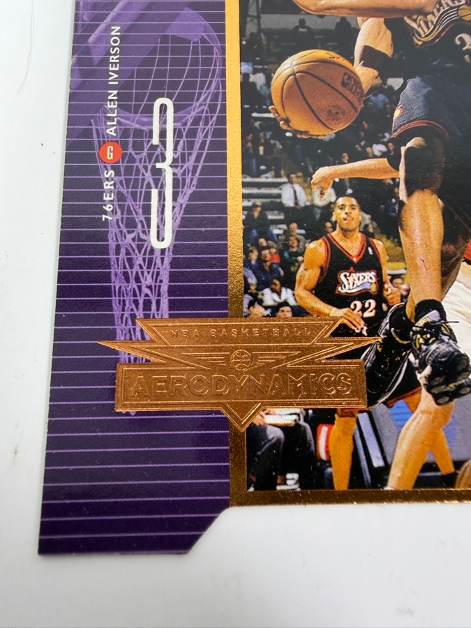 Limited Edition Die-cut 1998-99 Upper Deck AeroDynamics Bronze #A27 Allen Iverson NBA Basketball Card [Photo 2]
