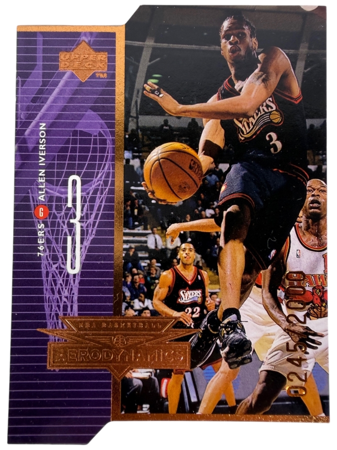 Limited Edition Die-cut 1998-99 Upper Deck AeroDynamics Bronze #A27 Allen Iverson NBA Basketball Card