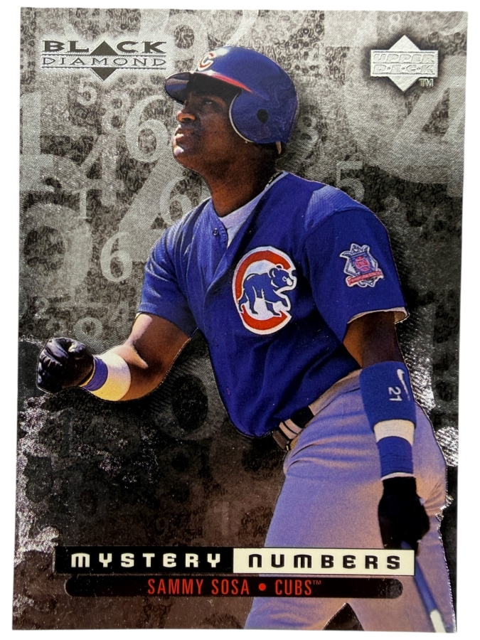 Limited Edition 1999 Upper Deck Black Diamond 'Mystery Numbers' #16 Sammy Sosa MLB Baseball Card