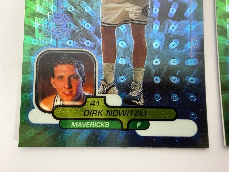 Pair Of 1998 Upper Deck Ionix Electrix #69 Dirk Nowitzki NBA Basketball Rookie Cards [Photo 2]