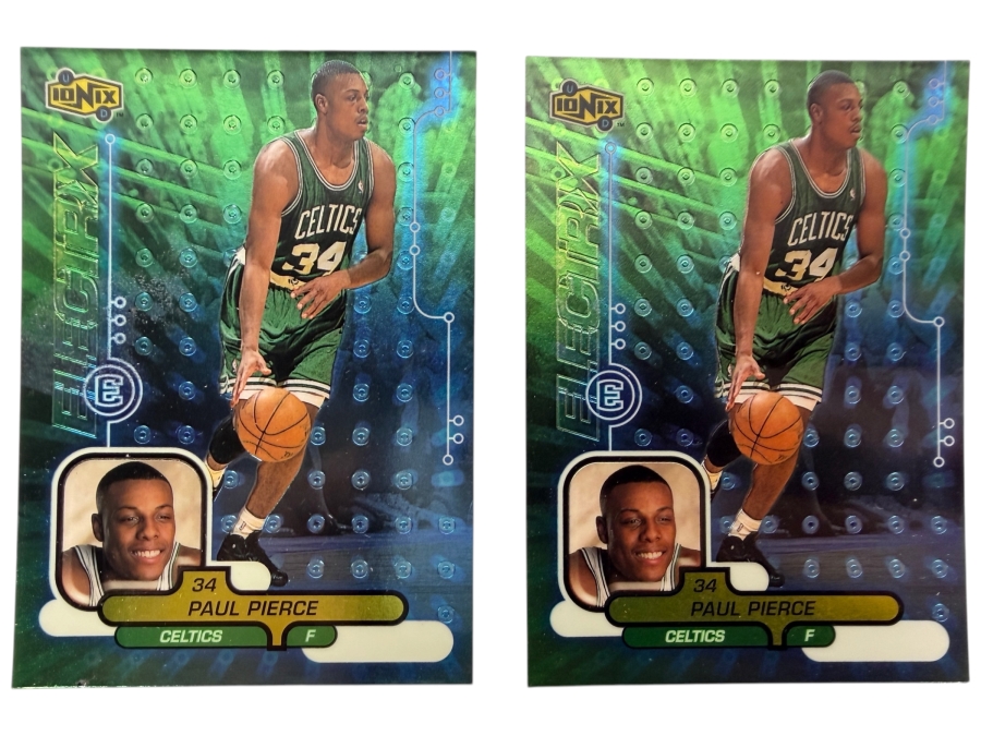 Pair Of 1998 Upper Deck Ionix Electrix Paul Pierce NBA Basketball Rookie Cards #70