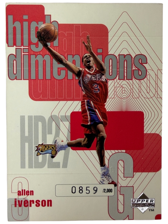 Limited Edition 1997 Upper Deck High Dimensions Allen Iverson #HD27 NBA Basketball Card