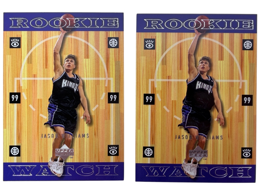 Pair Of 1998 Upper Deck #318 Jason Williams Rookie Watch NBA Basketball Cards