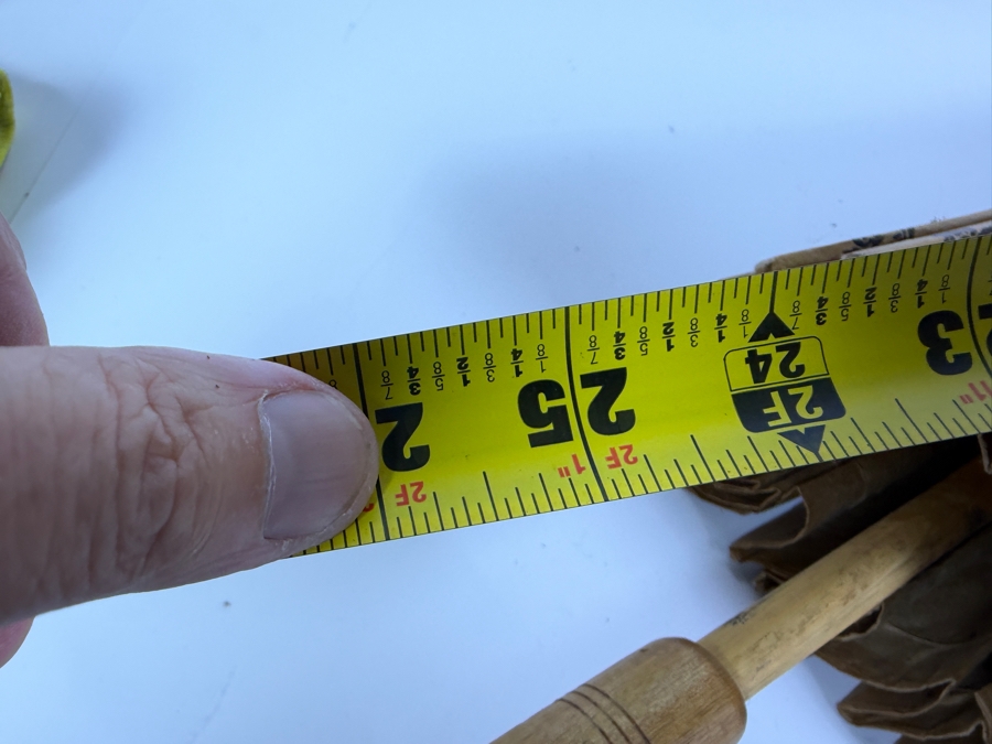 Just Added - Vintage Thai Gold Oil Paper Umbrella Parasol With Hand Painted Cranes And Bamboo 26'H [Photo 4]