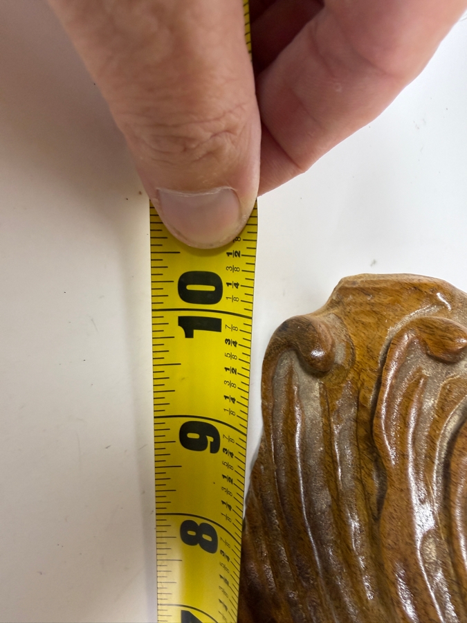 Just Added - Vintage Chinese Hand-Carved Hardwood Sculpture Three Koi Carp Fish Leaping From Waves 10'W X 18'H [Photo 9]