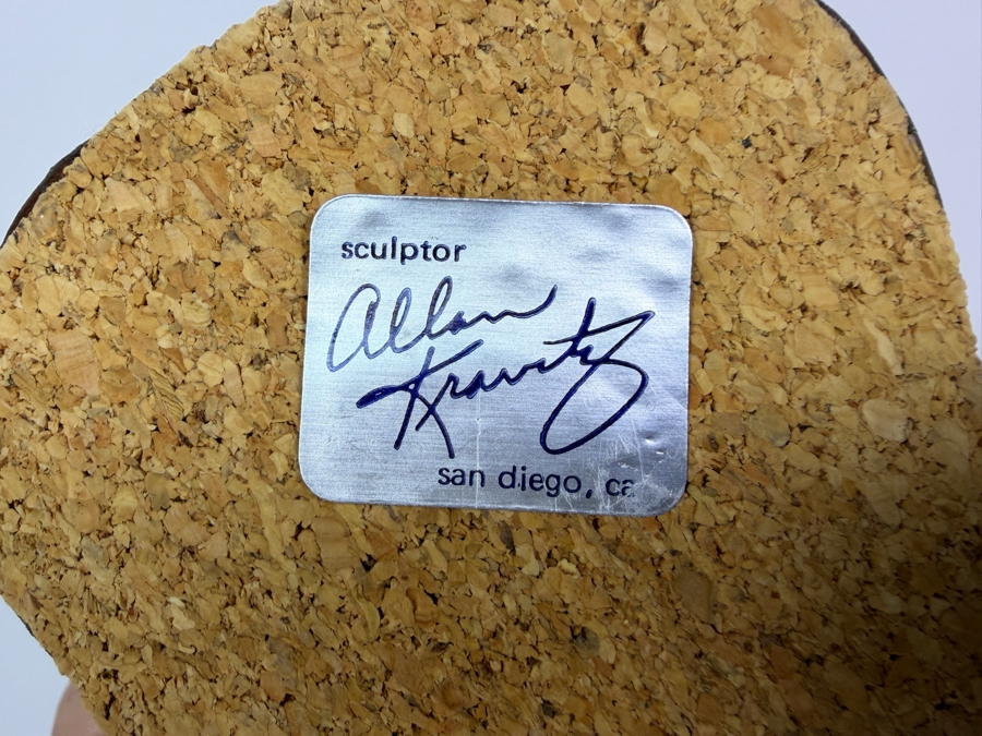 Just Added - Allan Kravitz Signed Brutalist Welded Metal Hummingbird And Cactus Sculpture 6'H [Photo 4]
