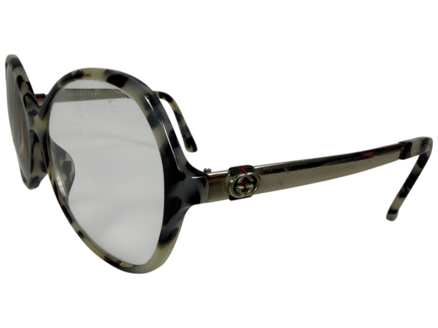 Just Added - Vintage Gucci Oversized Prescription Tortoiseshell Acetate Eyeglass Frames With Interlocking GG Logo