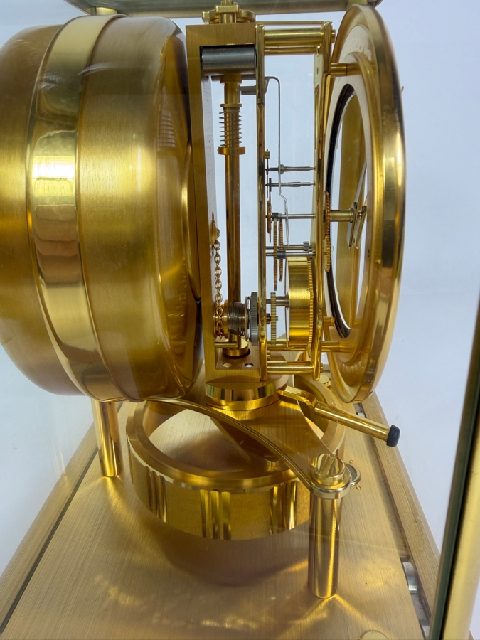 Just Added - Jaeger-LeCoultre Caliber 540 Atmos Classique Gilt Brass Perpetual Motion Clock With White Ring Dial 8'W X 6'D X 10'H [Photo 7]