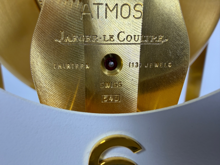 Just Added - Jaeger-LeCoultre Caliber 540 Atmos Classique Gilt Brass Perpetual Motion Clock With White Ring Dial 8'W X 6'D X 10'H [Photo 5]