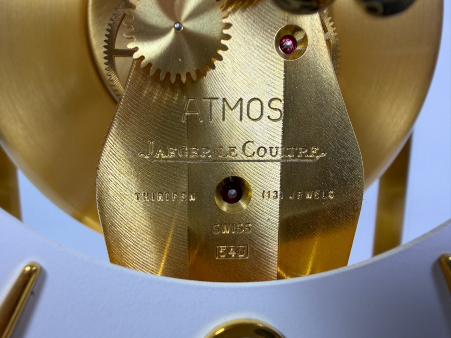 Just Added - Jaeger-LeCoultre Caliber 540 Atmos Classique Gilt Brass Perpetual Motion Clock With White Ring Dial 8'W X 6'D X 10'H [Photo 4]