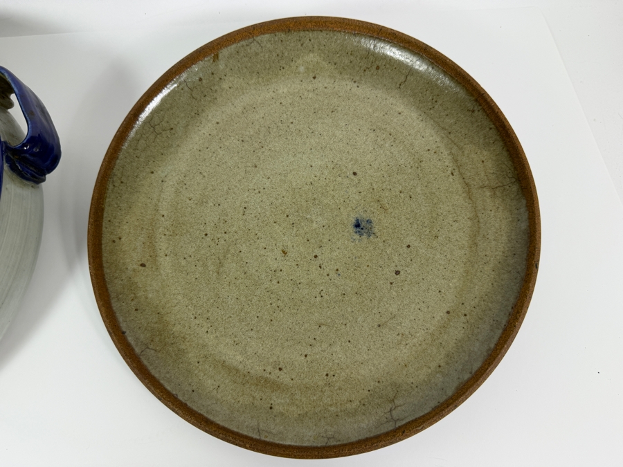 Just Added - Nobuko Nagata 1982 Signed Studio Art Pottery Cobalt Blue Covered Casserole Dish 14'W X 5'H [Photo 7]