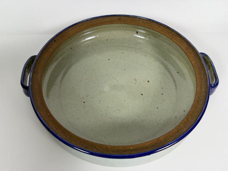 Just Added - Nobuko Nagata 1982 Signed Studio Art Pottery Cobalt Blue Covered Casserole Dish 14'W X 5'H [Photo 6]
