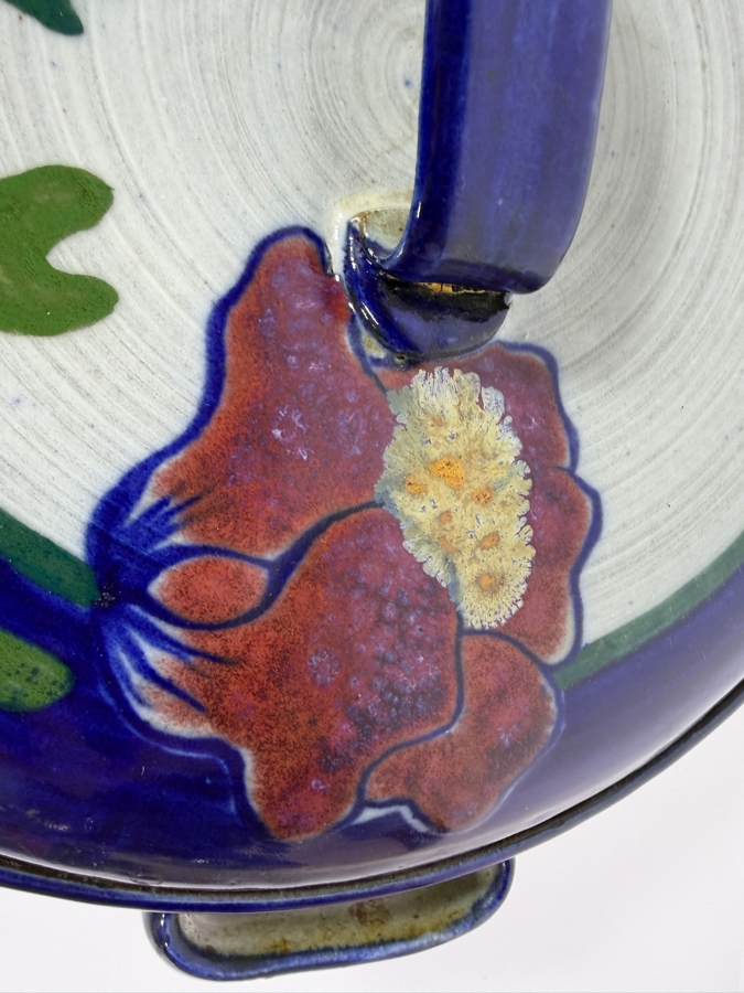 Just Added - Nobuko Nagata 1982 Signed Studio Art Pottery Cobalt Blue Covered Casserole Dish 14'W X 5'H [Photo 4]